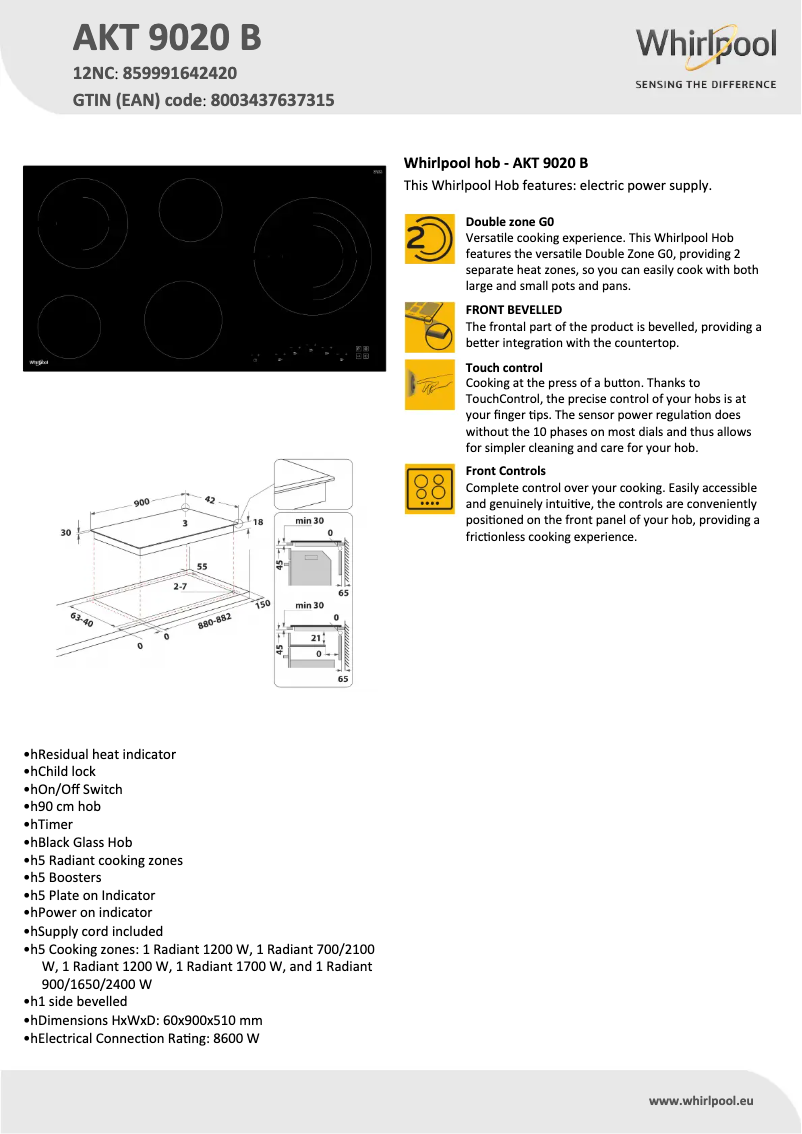 First page image of the manual for AKT 9020 B