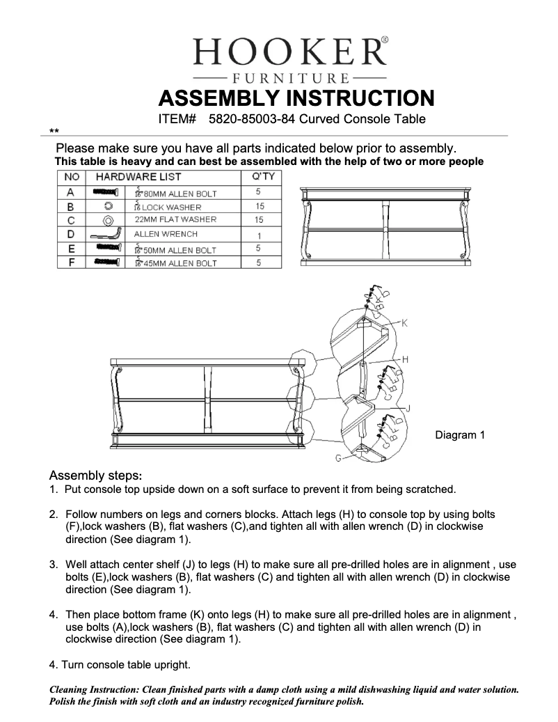 First page image of the manual for 5820-85003-84