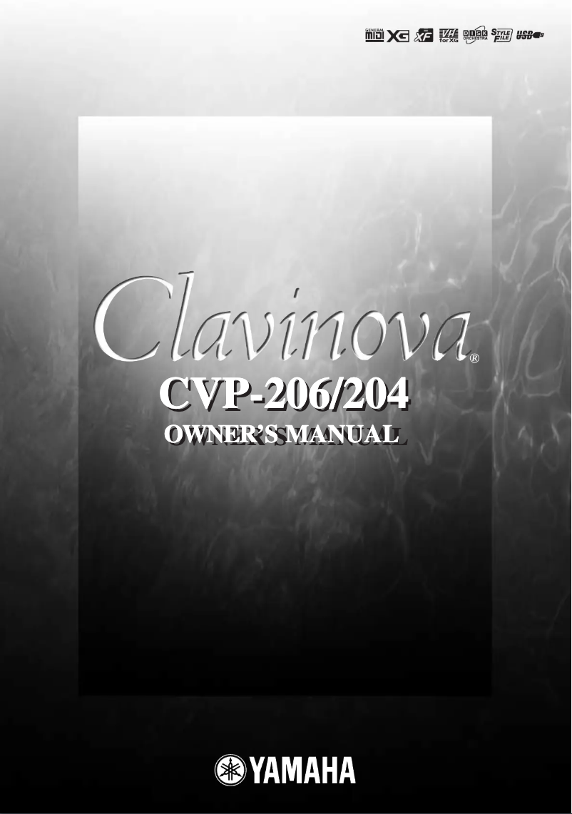 First page image of the manual for Clavinova CVP-204