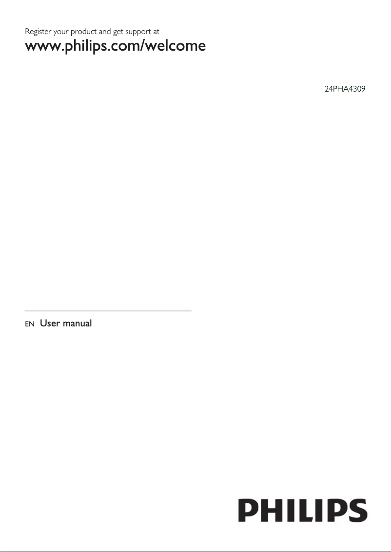 First page image of the manual for 24PHA4309S