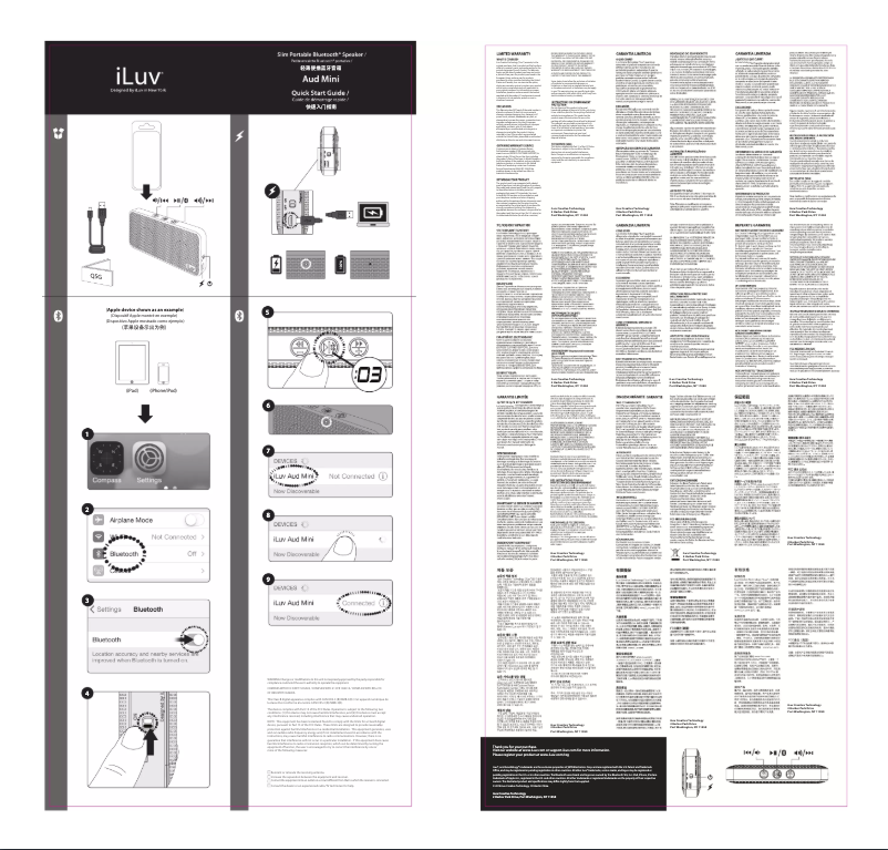 Page 1 of the manual User Manual iLuv Aud Mini
