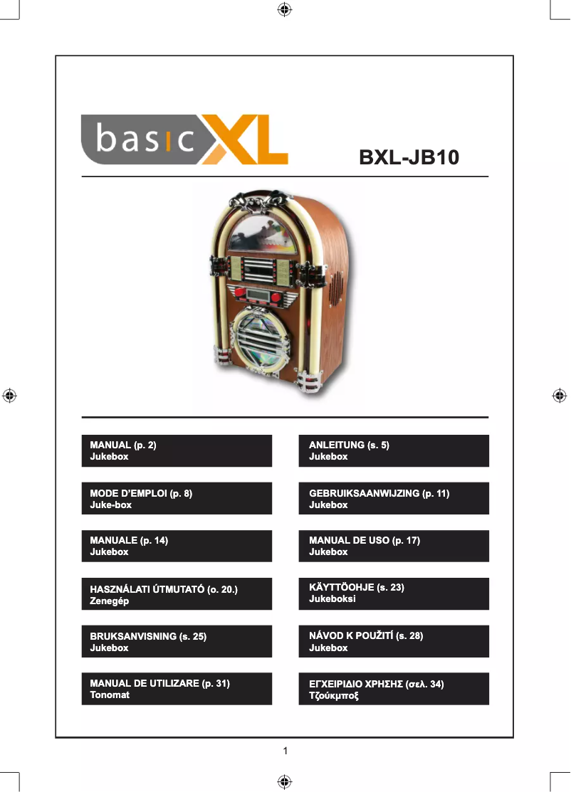 Page 1 of the manual User Manual basicXL BXL-JB10