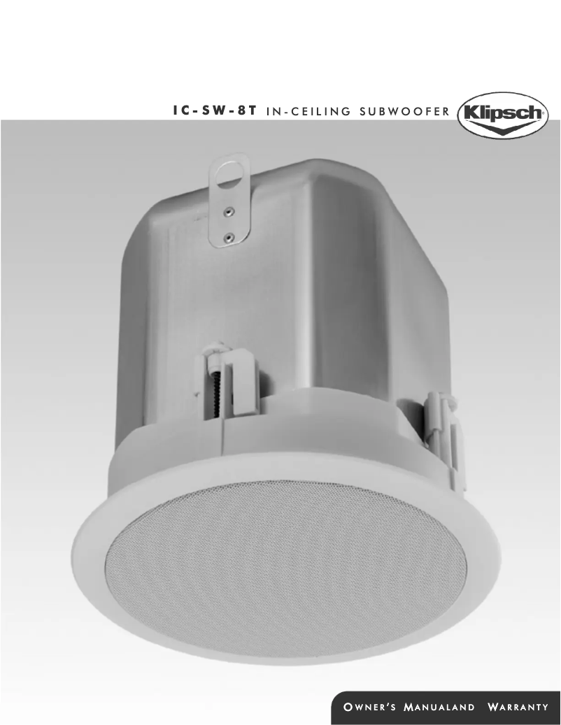 First page image of the manual for IC-SW-8T 2