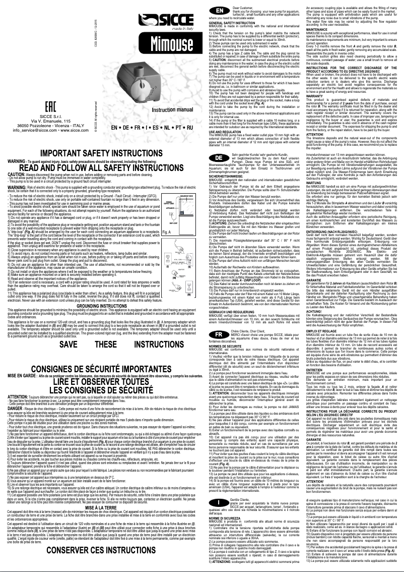 First page image of the manual for Mimouse