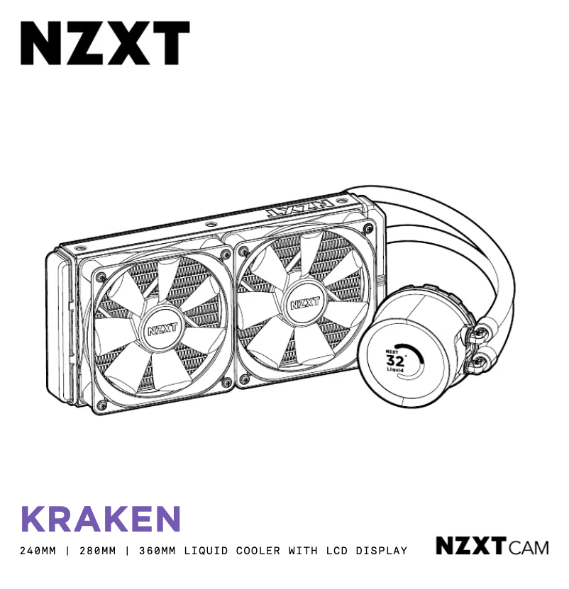 First page image of the manual for Kraken 240