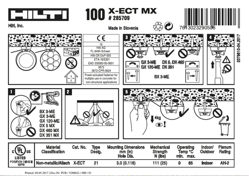 First page image of the manual for X-ECT MX