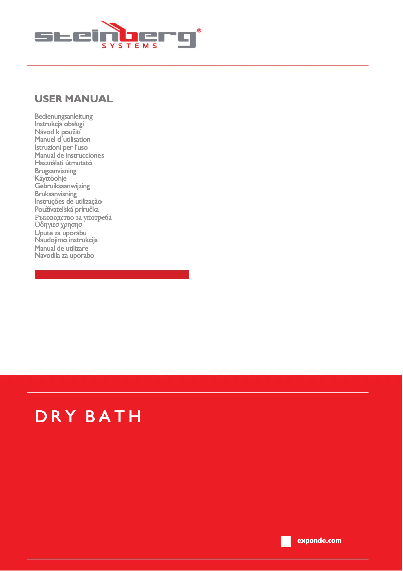 Page 1 of the manual User Manual Steinberg SBS-LAB-150