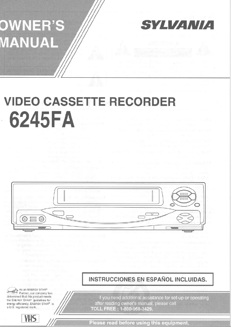 Page 1 of the manual User Manual Sylvania 6245FA