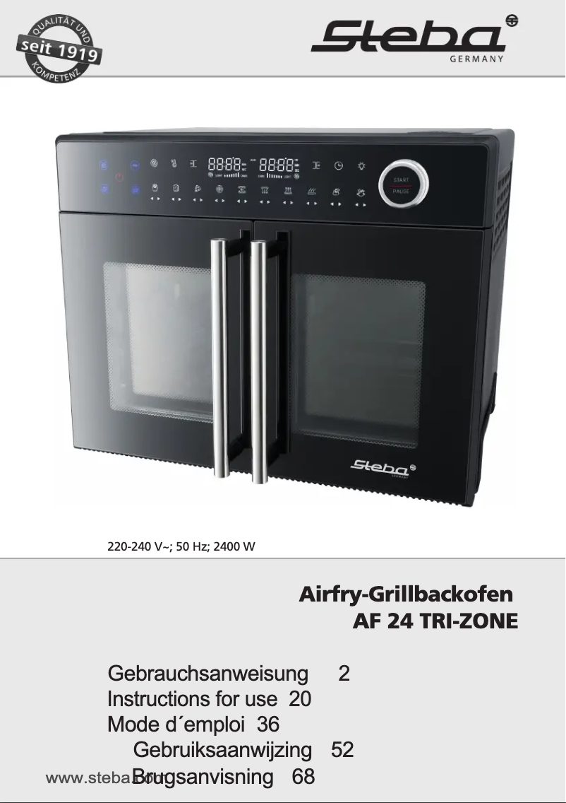 Page 1 of the manual User Manual Steba AF 24 TRI-ZONE