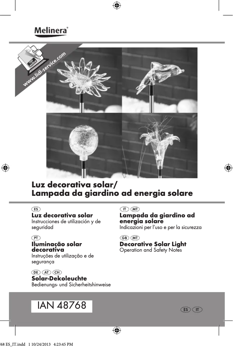 Page 1 of the manual User Manual Melinera Z31853A