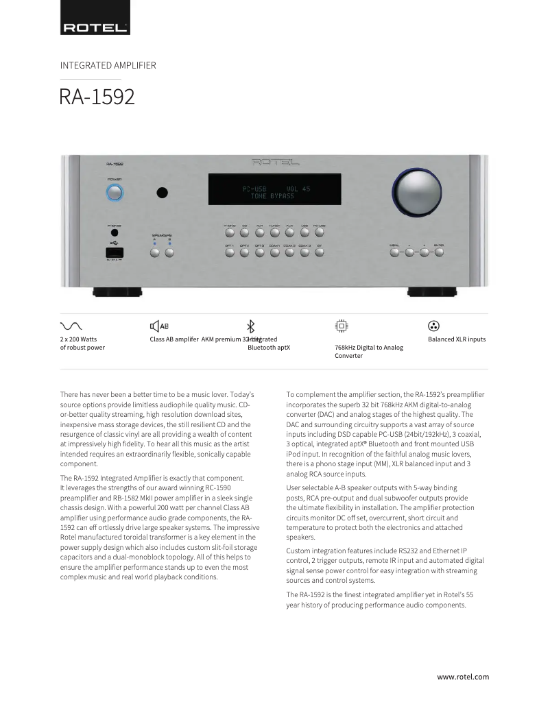 First page image of the manual for RA‑1592MKII