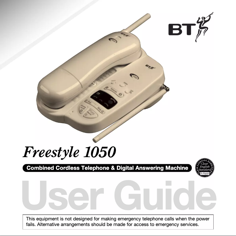 First page image of the manual for Freestyle 1050