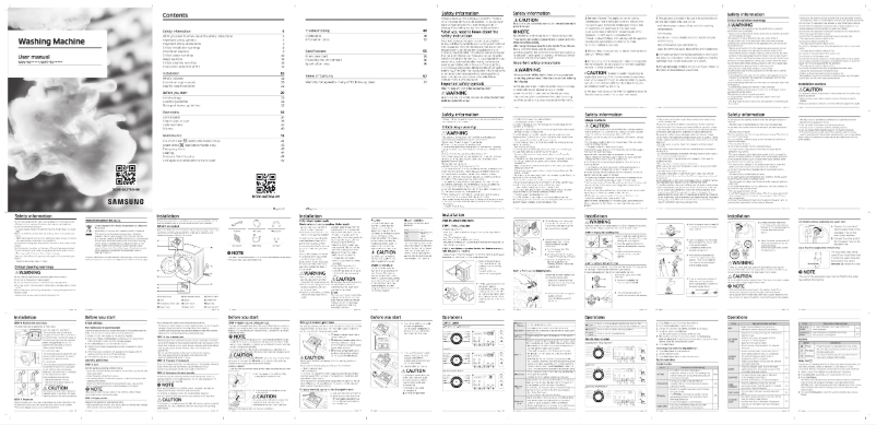 Page 1 of the manual User Manual Samsung WW61R20EK0S
