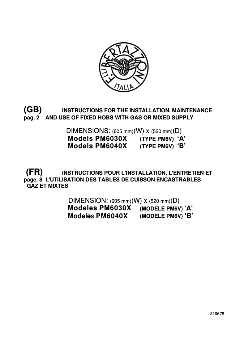 First page image of the manual for P604HERNE