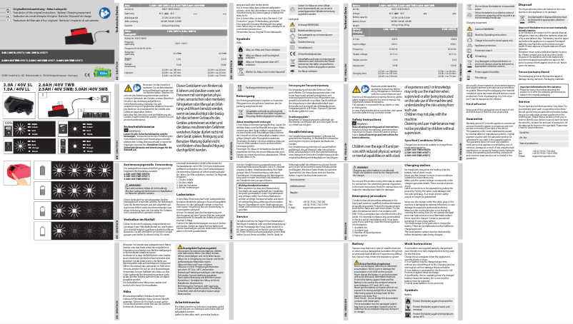 First page image of the manual for 3.0A / 40V SL
