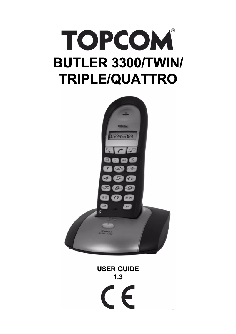 Page 1 of the manual User Manual Topcom Butler 3300 Quattro