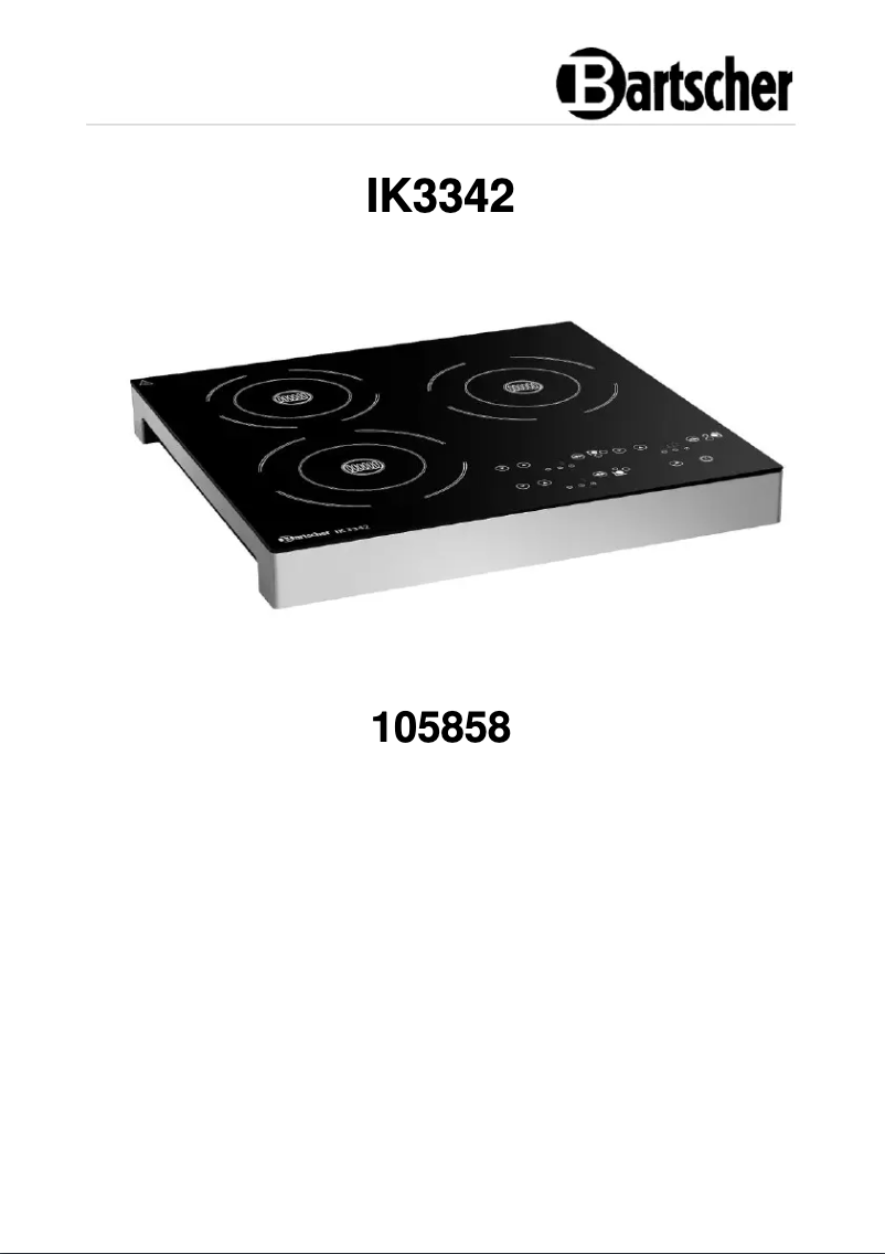 Page 1 of the manual User Manual Bartscher IK 3342