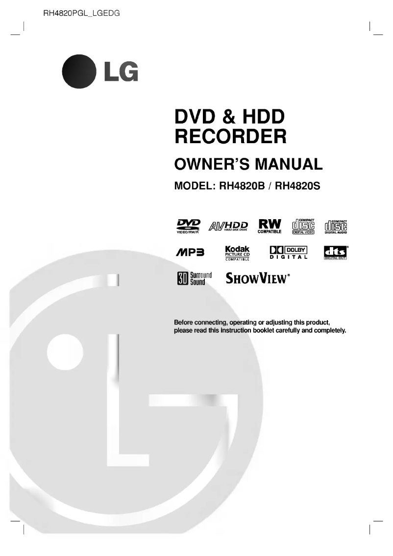 Page 1 of the manual User Manual LG RH4820PGL