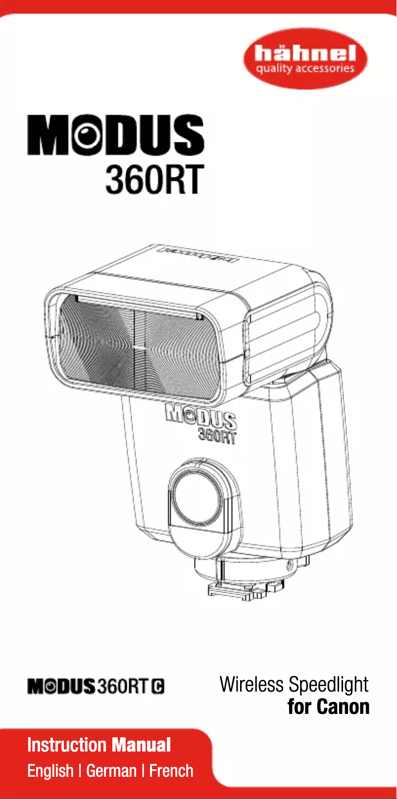 Page 1 of the manual User Manual Hähnel MODUS 360RT (Canon)