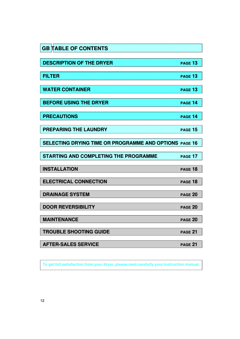 Page 1 of the manual User Manual Whirlpool AWZ 5650