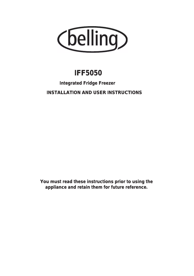 First page image of the manual for IFF5050