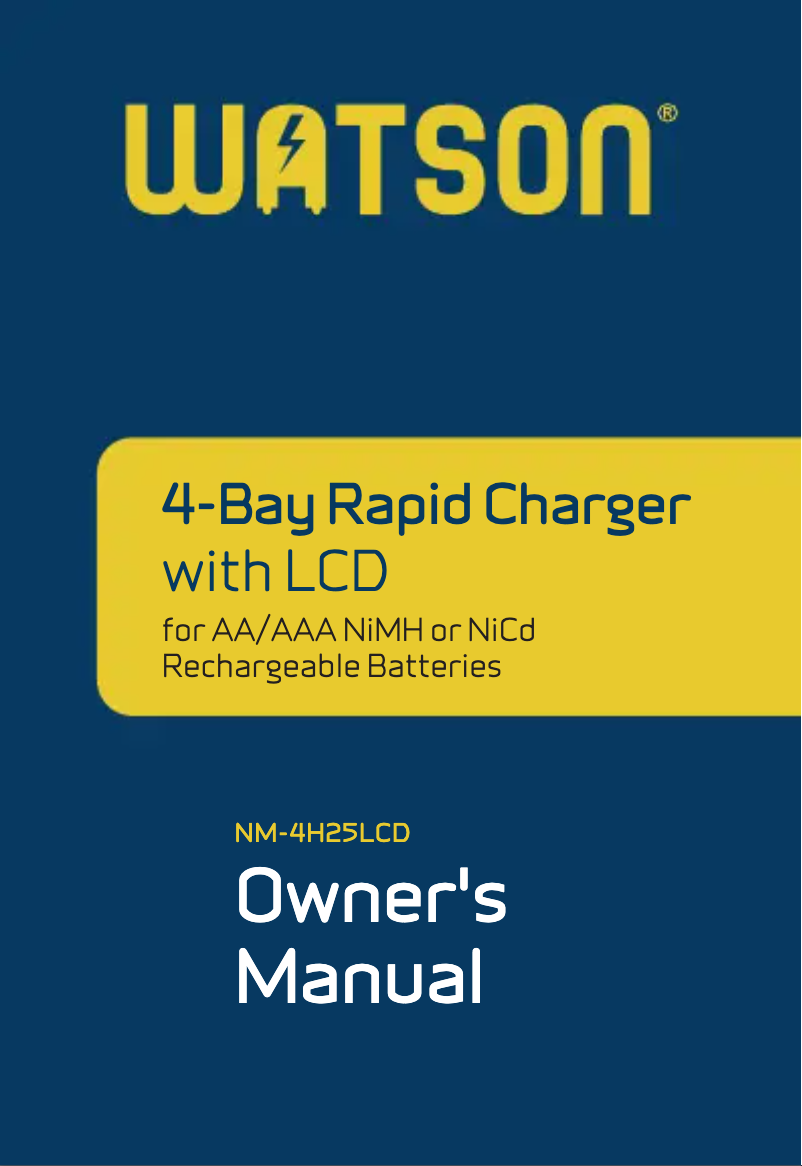 First page image of the manual for NM-4H25LCD