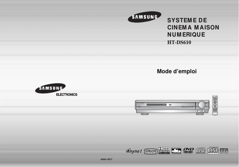 First page image of the manual for HT-DS610