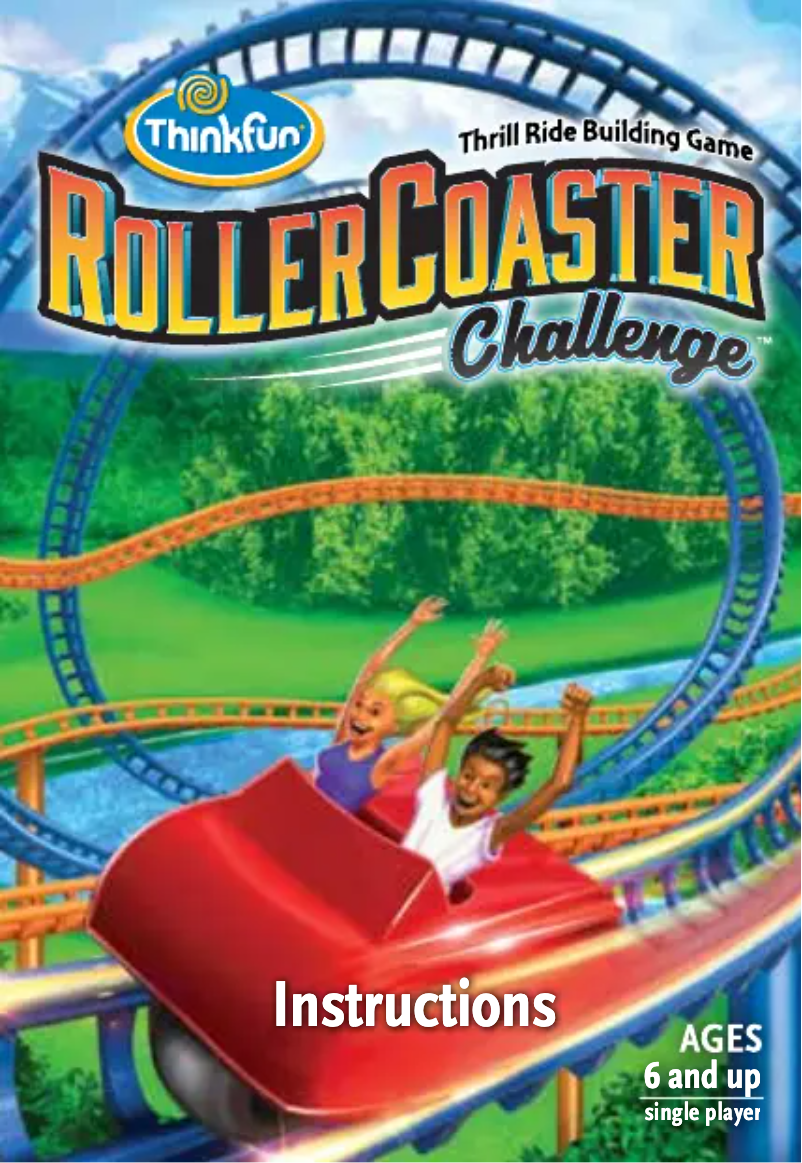 Page 1 of the manual User Manual ThinkFun Roller Coaster Challenge