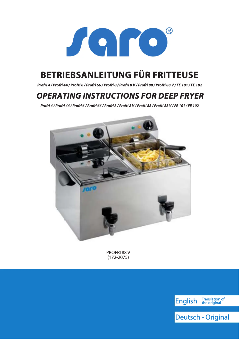 Page 1 de la notice Manuel utilisateur Saro Profri 44