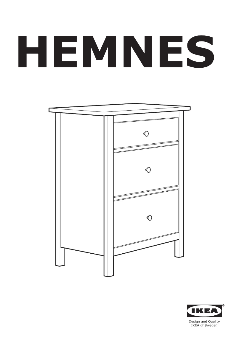 Page 1 of the manual User Manual Ikea HEMNES 004.847.43