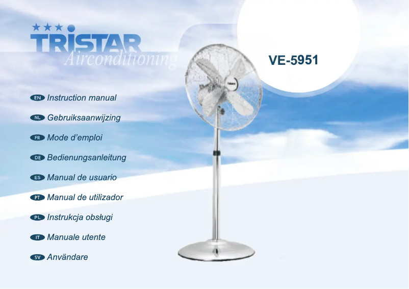 Page 1 of the manual User Manual TriStar VE-5951