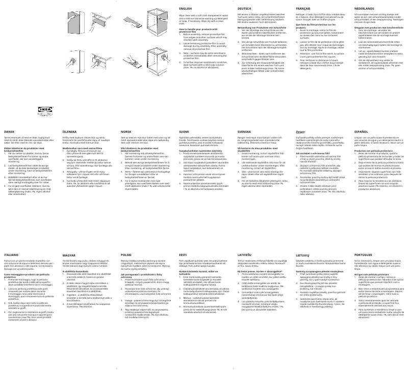 Page 1 of the manual Instruction Manual Ikea MAXIMERA