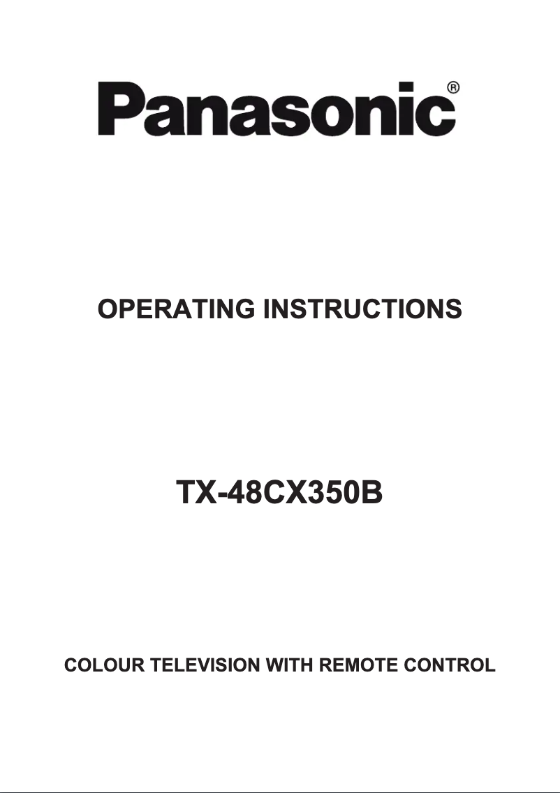 Page 1 of the manual User Manual Panasonic Viera TX-48CX350B