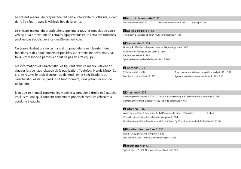 Page 1 of the manual User Manual Honda Jazz (2016)
