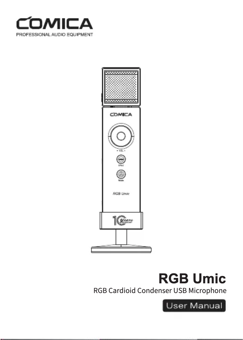 Page 1 of the manual User Manual Comica RGB Umic