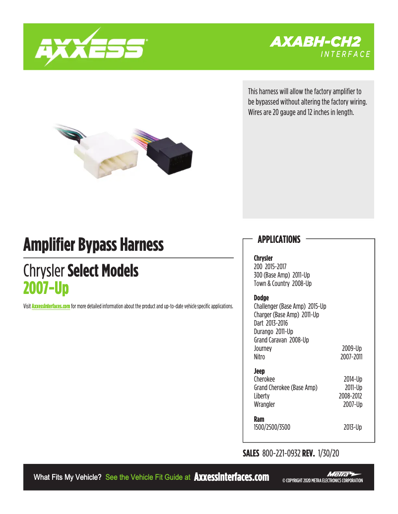 First page image of the manual for AXABH-CH2