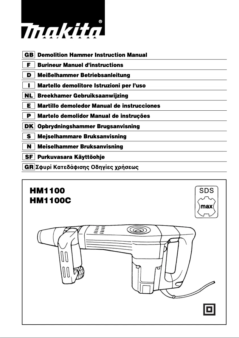 Page 1 of the manual User Manual Makita HM1100C