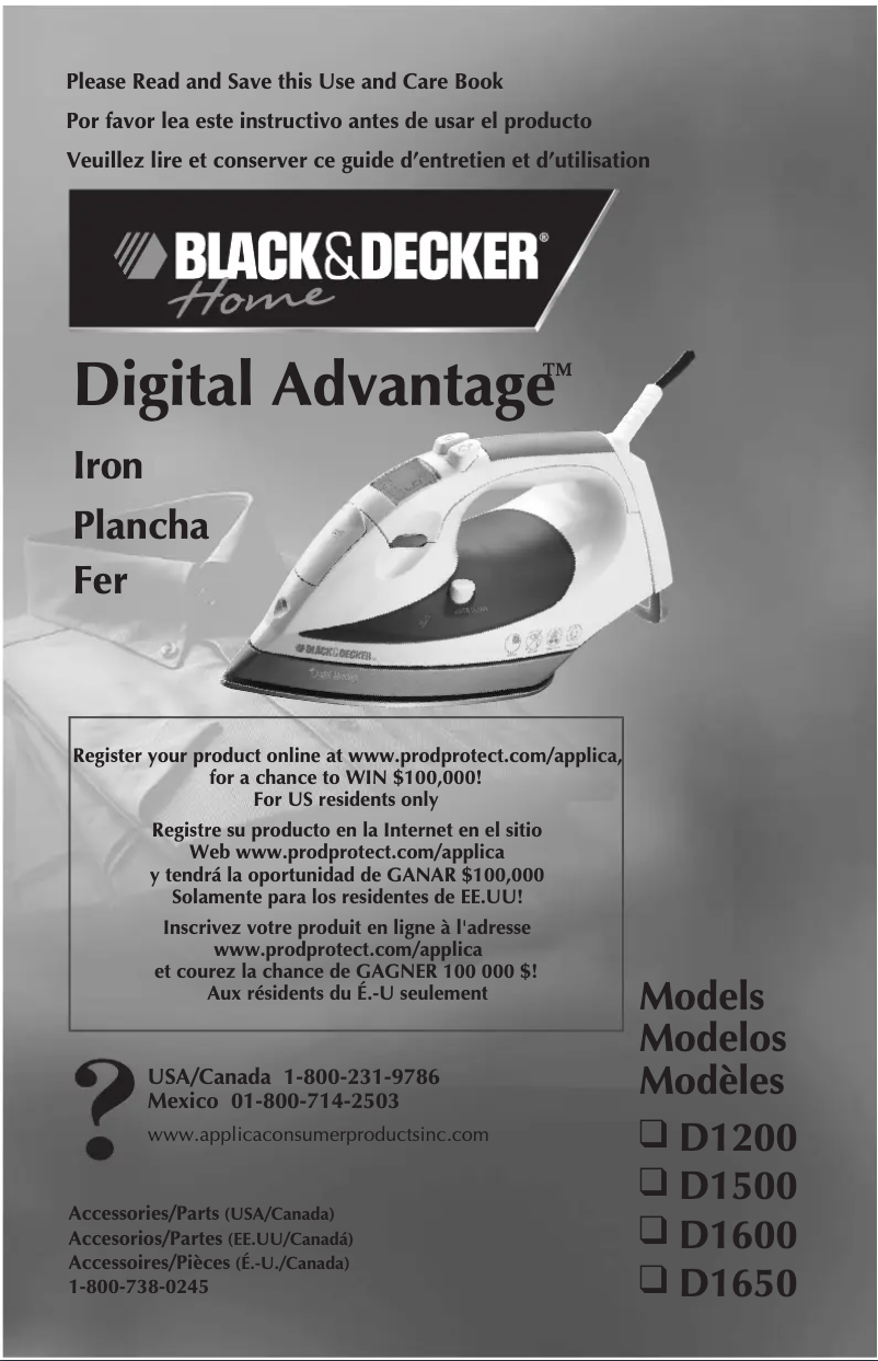 First page image of the manual for D1200