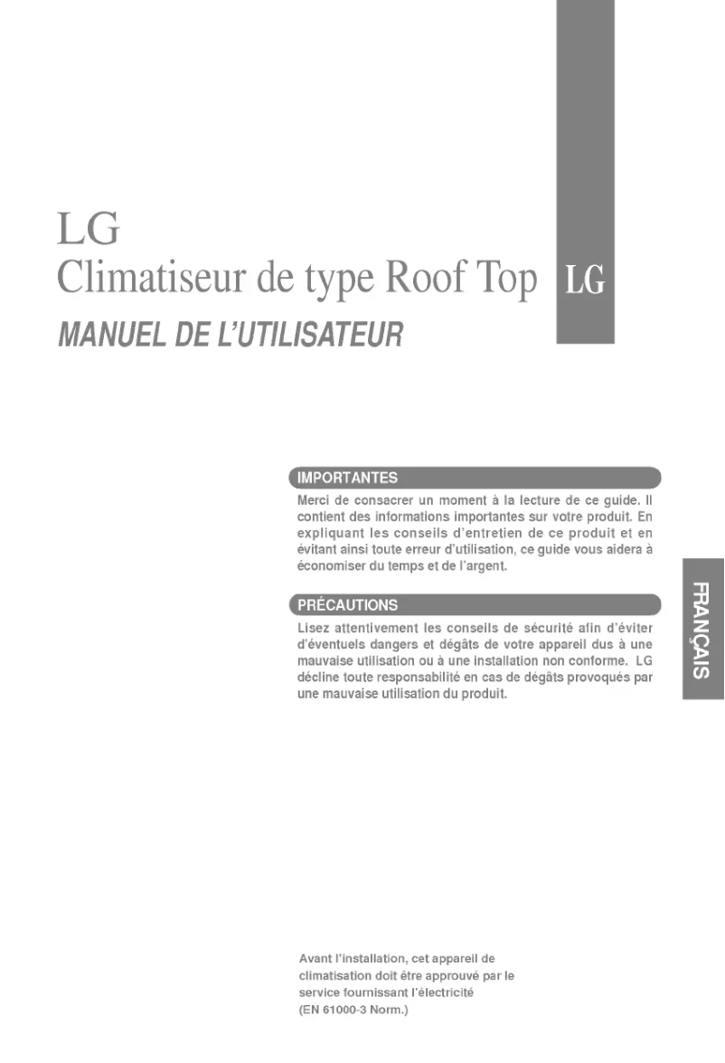 Page 1 of the manual User Manual LG LK-1080HH