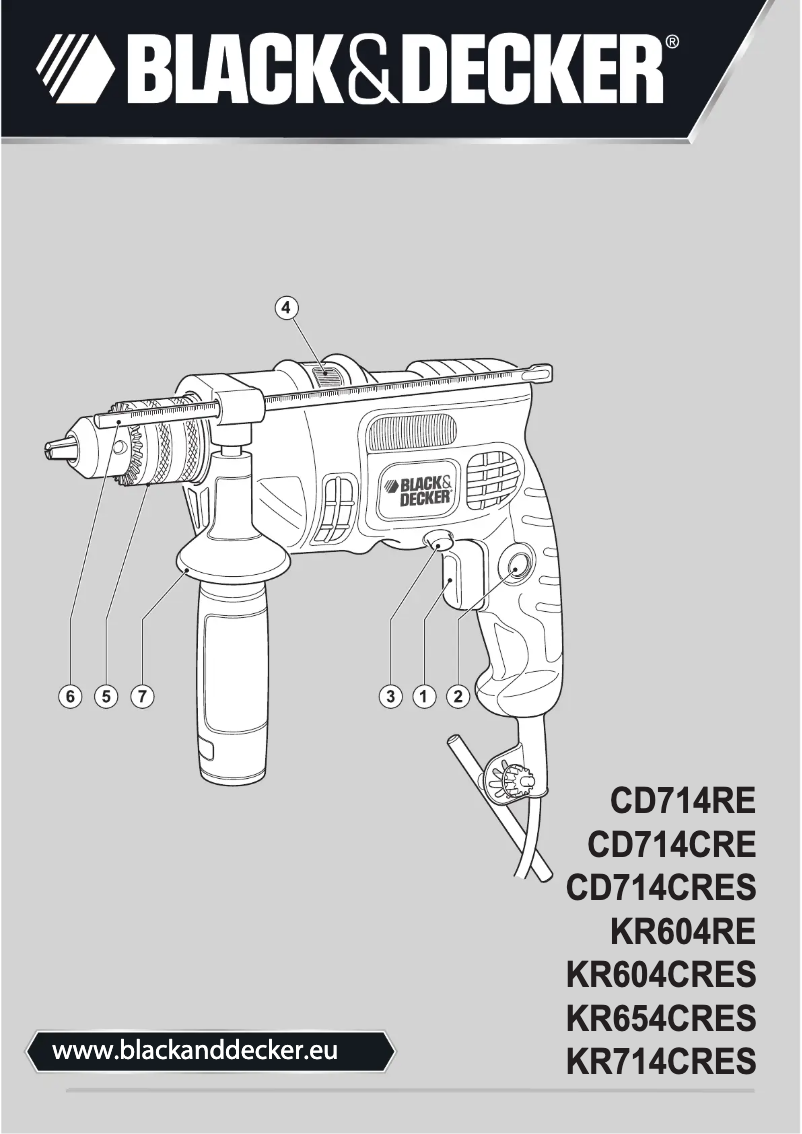 First page image of the manual for CD714RE