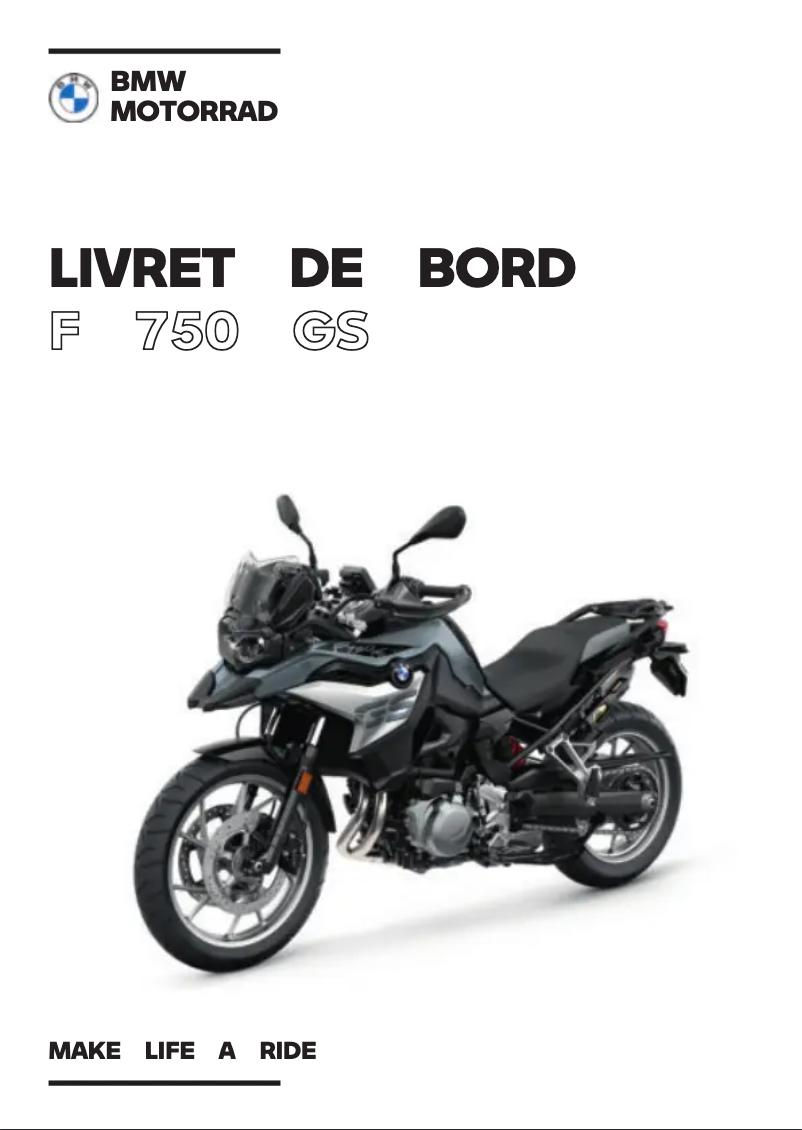 First page image of the manual for F 750 GS (2022)