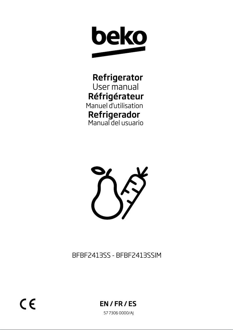 Page 1 of the manual User Manual Beko BFBF2413SS