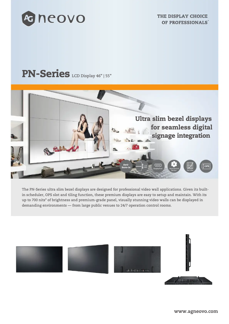 First page image of the manual for PN-55D