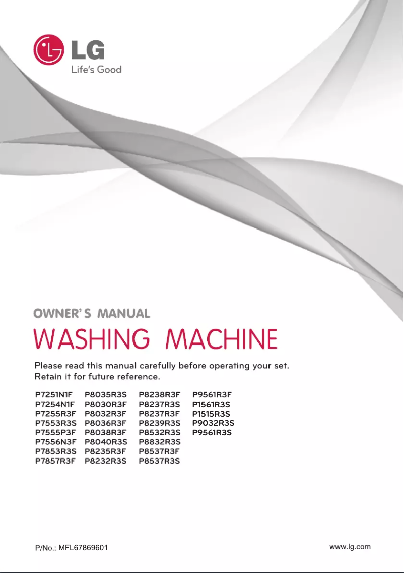 First page image of the manual for P9561R3S