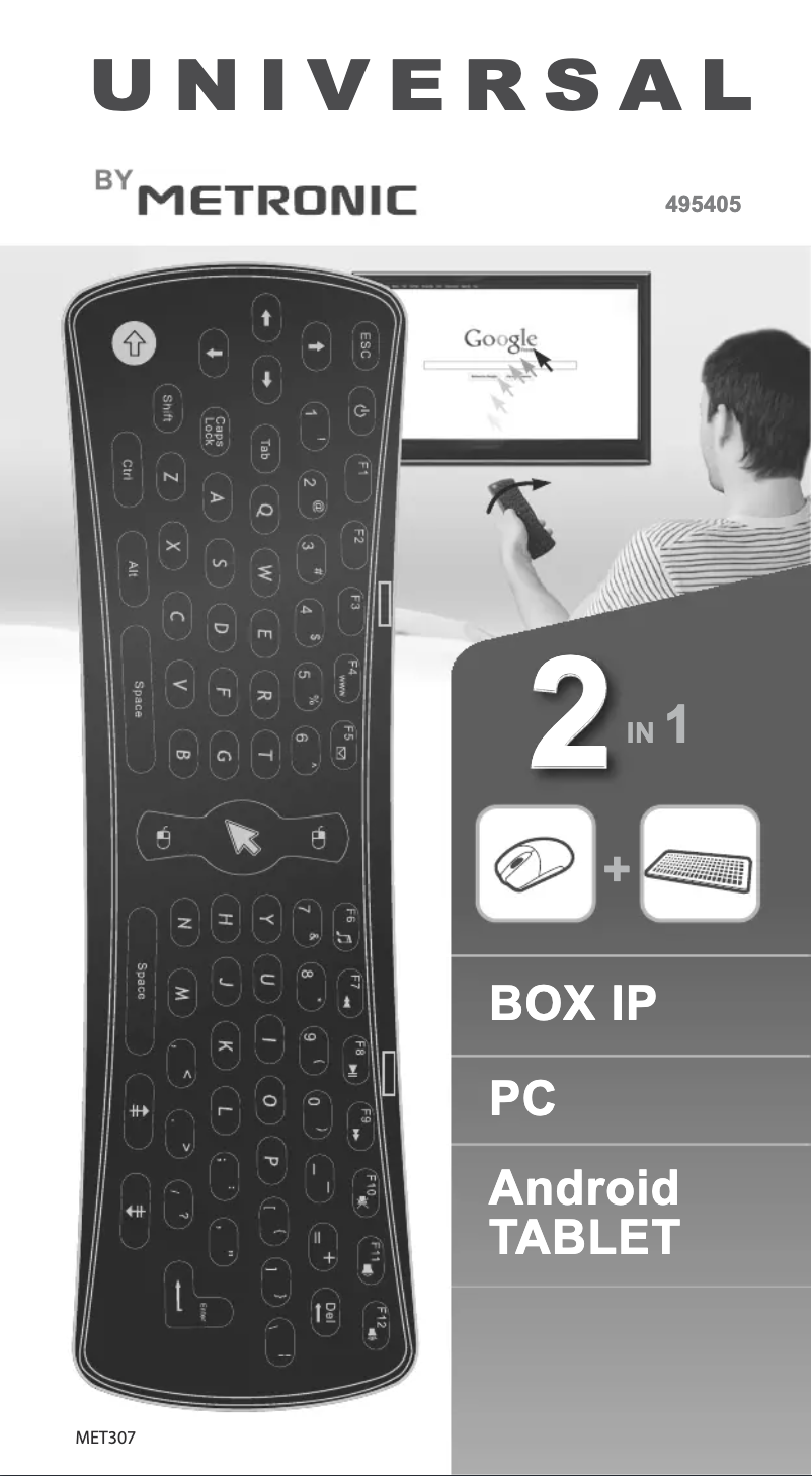 Page 1 de la notice Manuel utilisateur Metronic 495405z