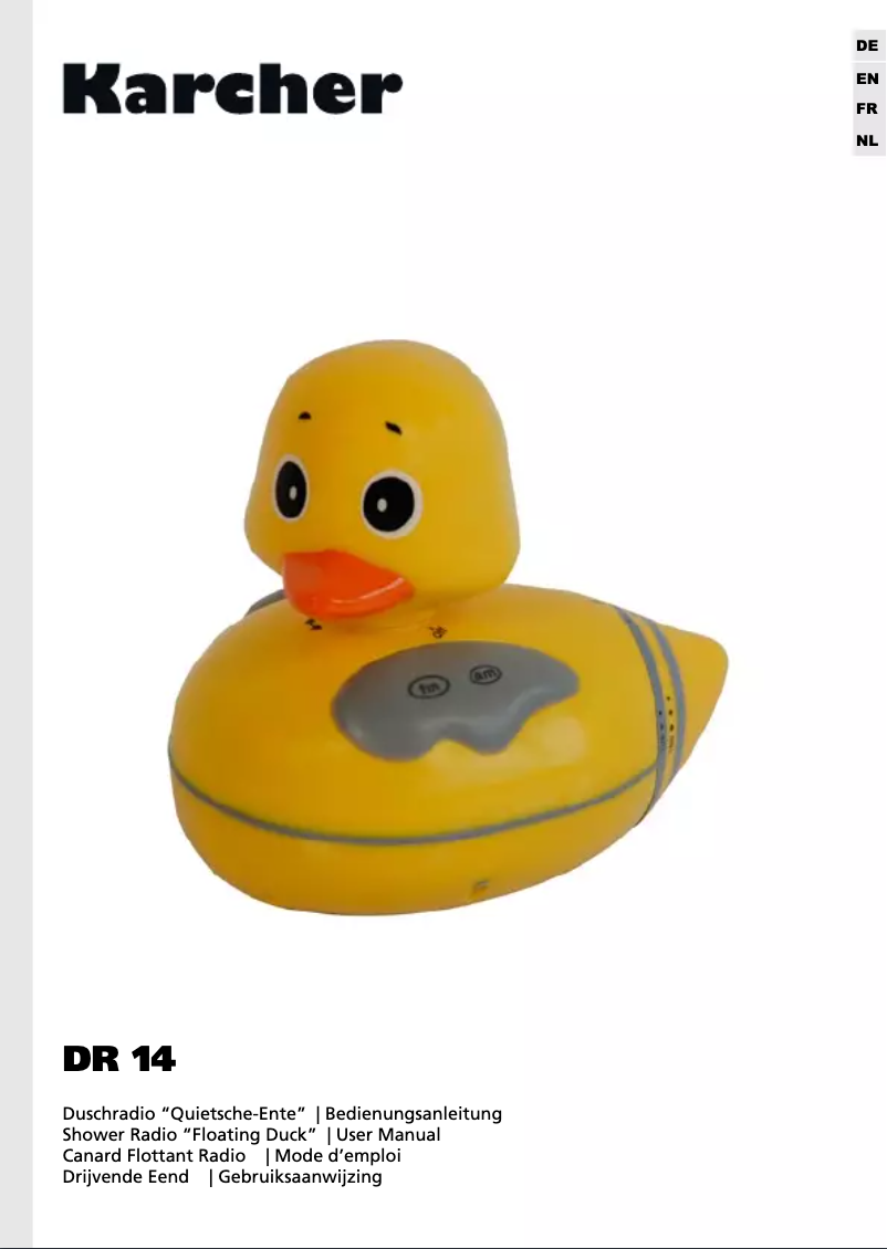 Page 1 of the manual User Manual Karcher Audio DR 14