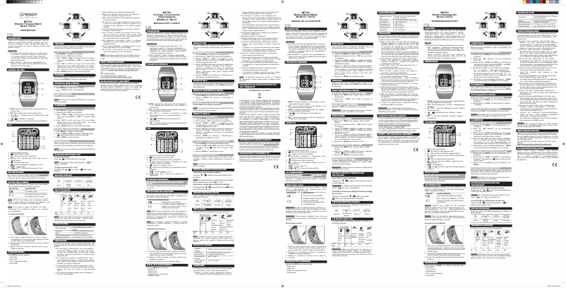 Page 1 of the manual User Manual Oregon Scientific Meteo RA121