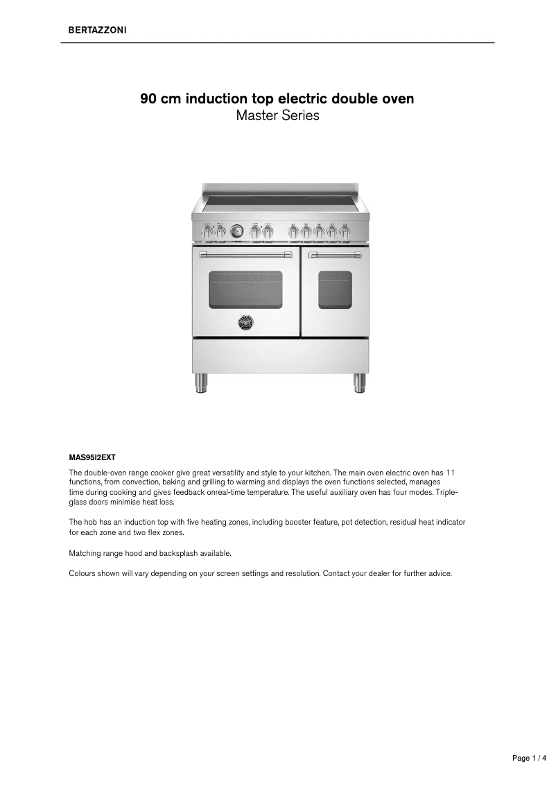 First page image of the manual for MAS95I2EXT