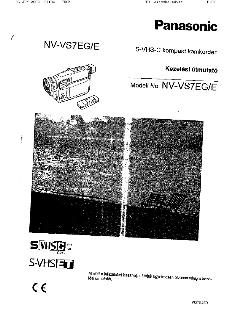 First page image of the manual for NV-VS7EG