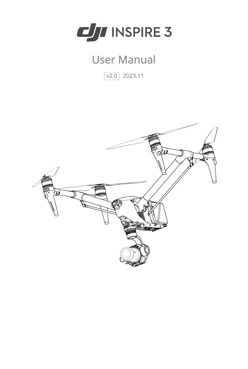 Page 1 of the manual User Manual DJI Inspire 3